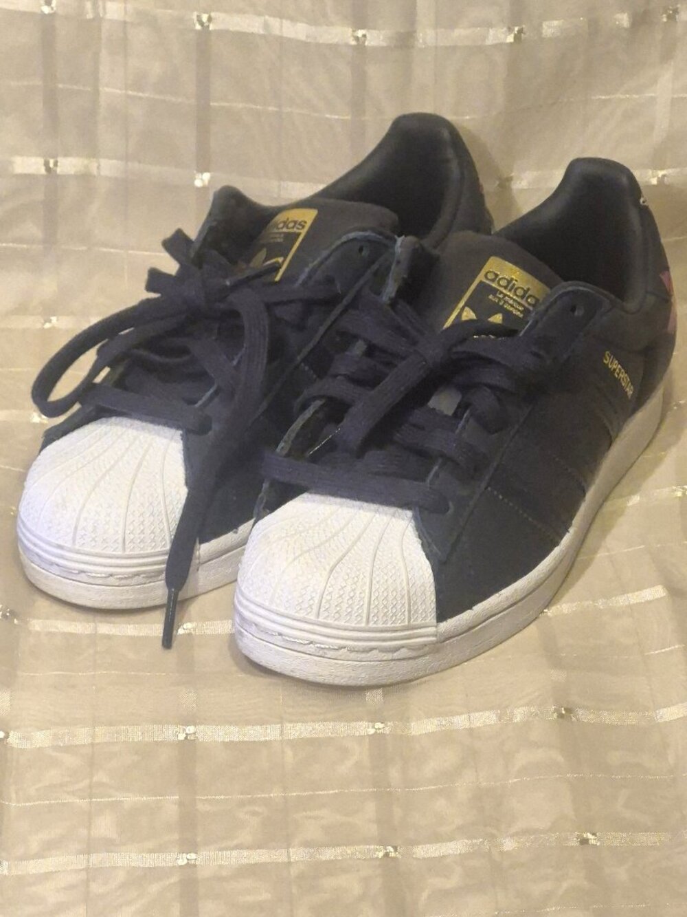 Adidas Womens Superstar W Legend Ink Gold Metallic FY3648